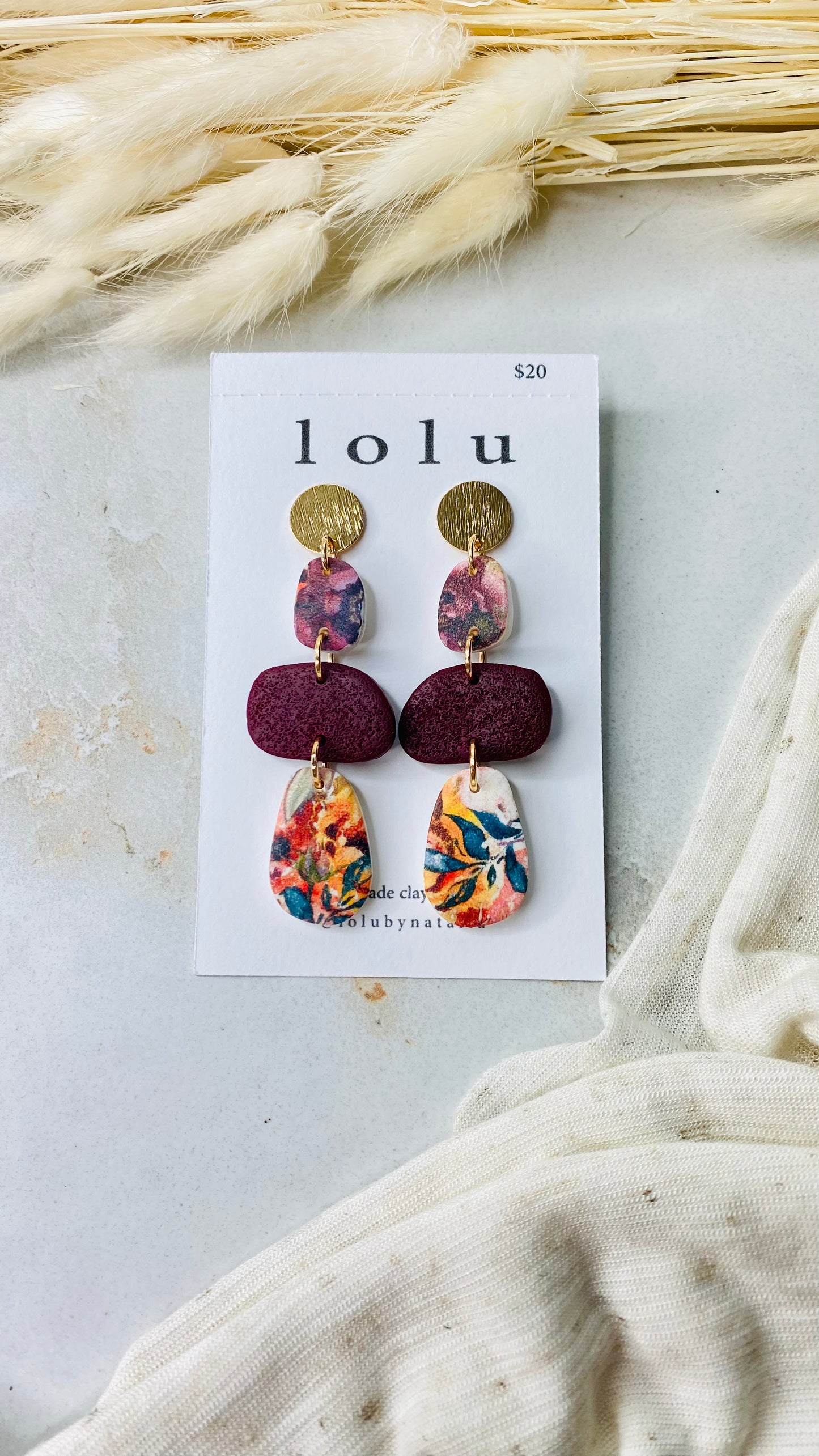 Fall Pebbles Clay Earrings