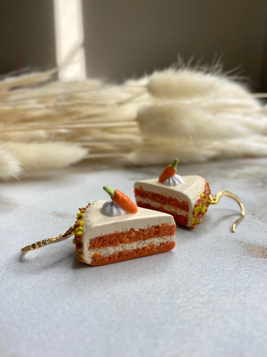 Carrot Cake Clay Earrings