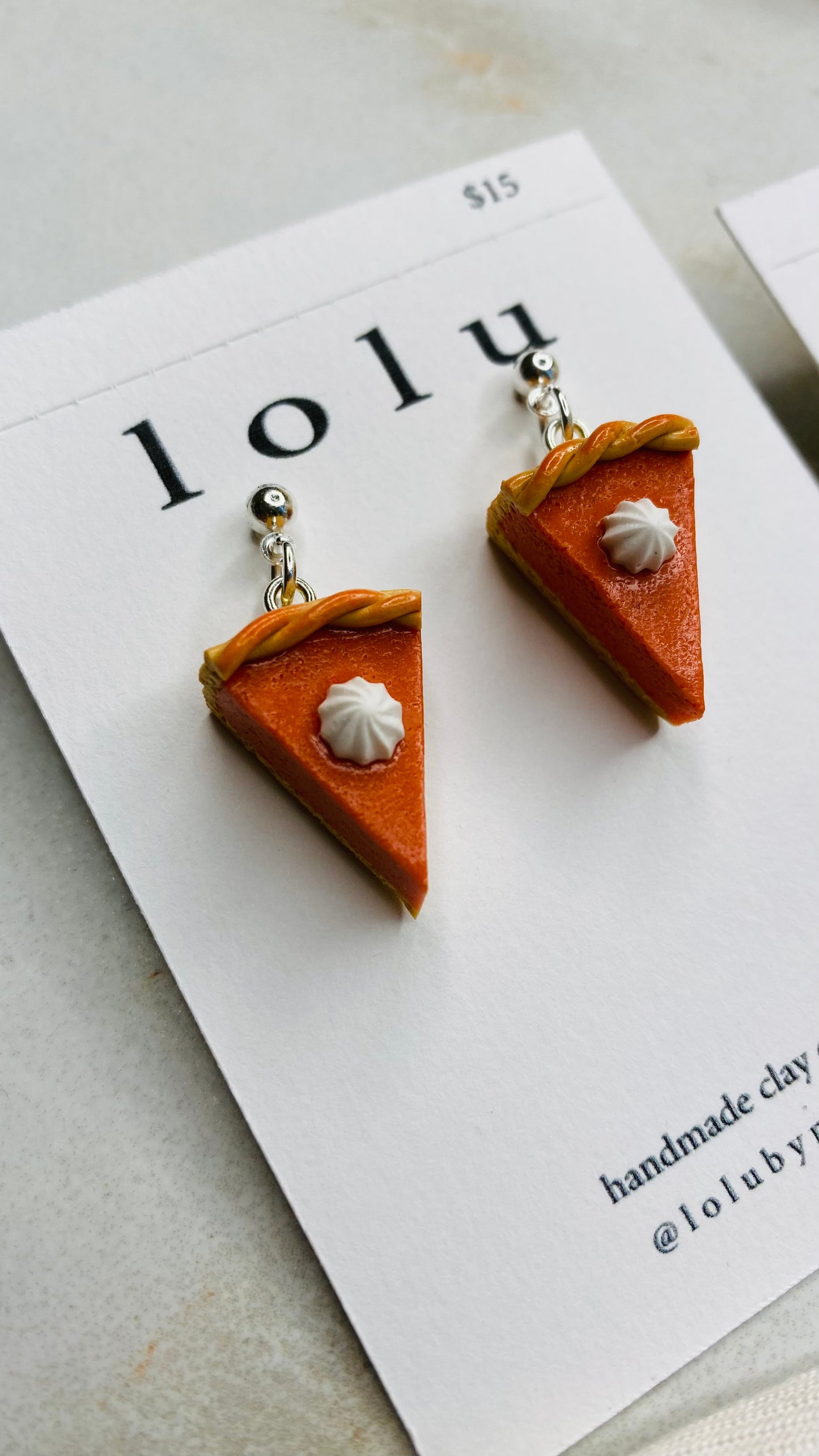 Pumpkin Pie Clay Earrings