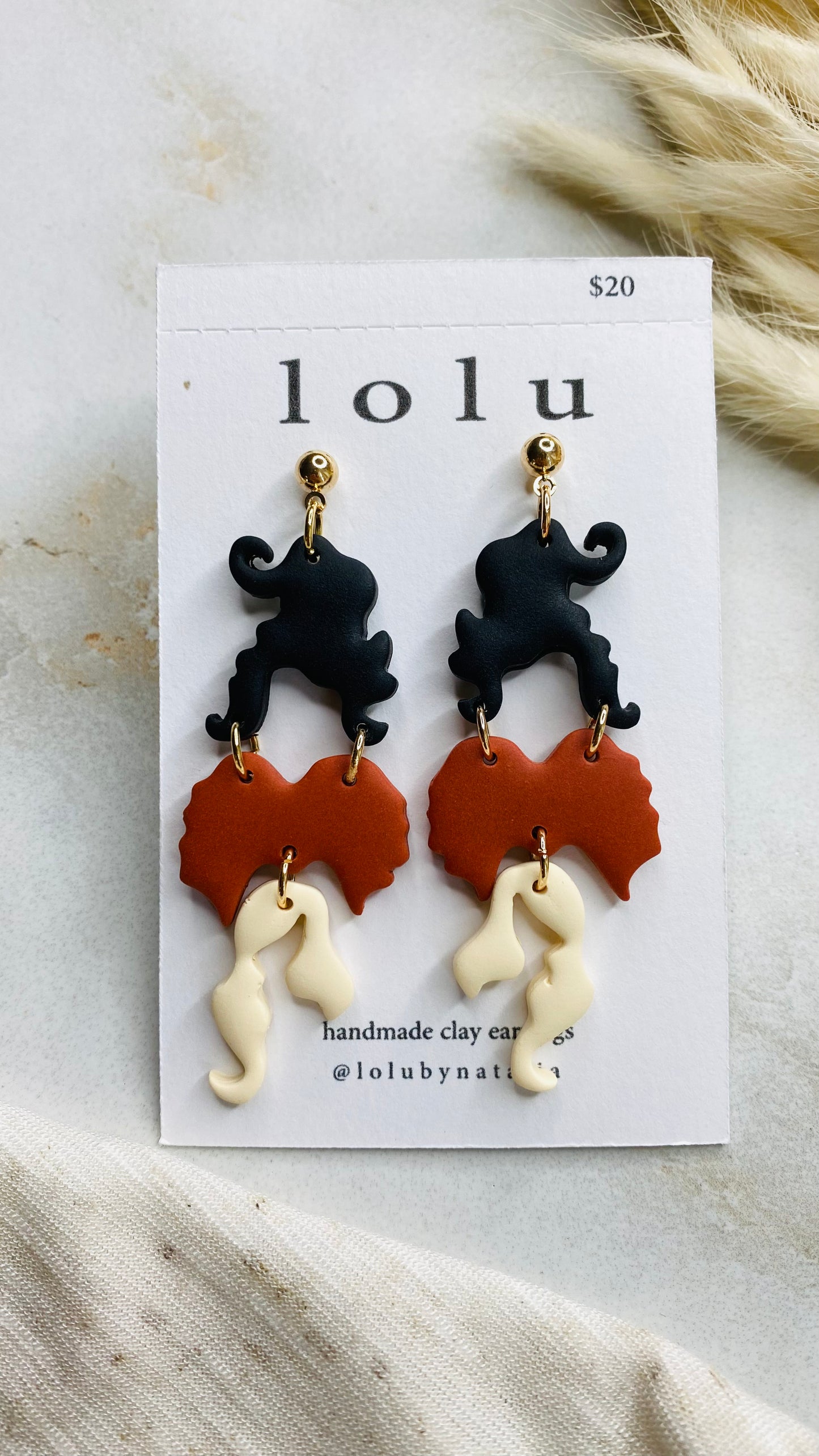 Witch Sisters Clay Earrings