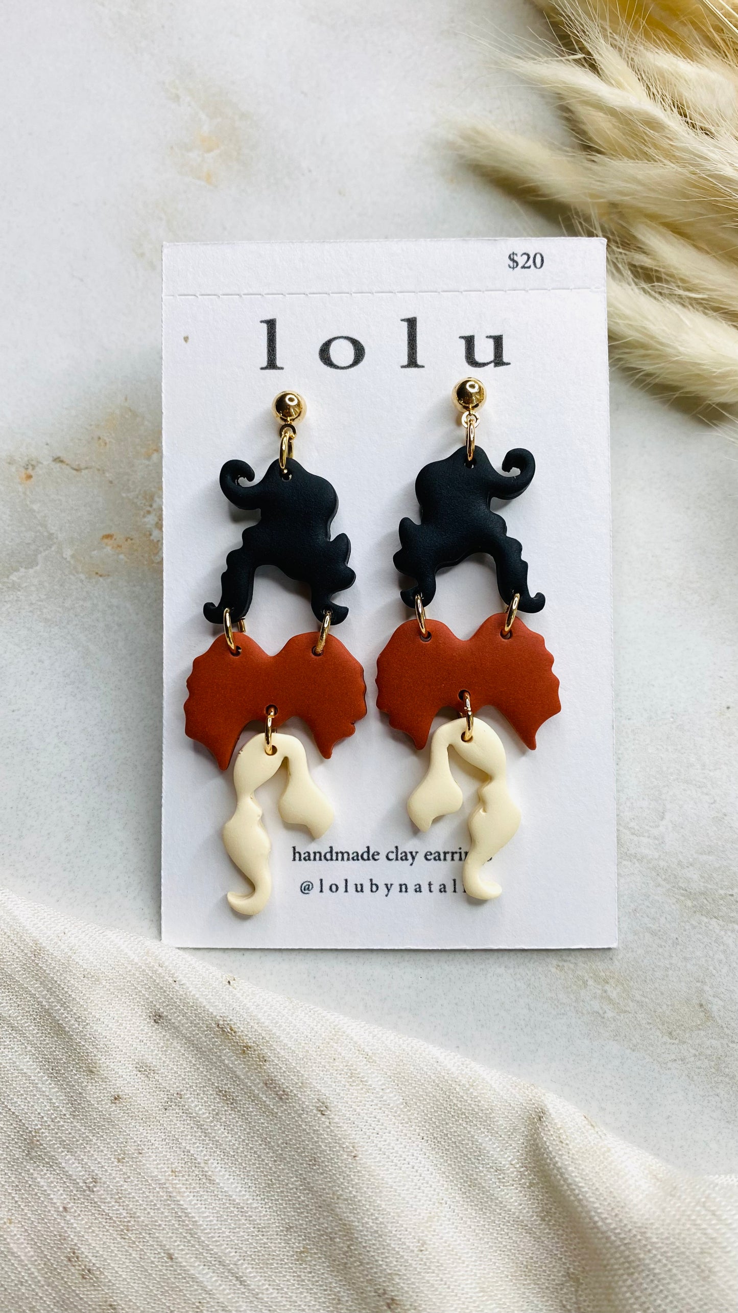 Witch Sisters Clay Earrings