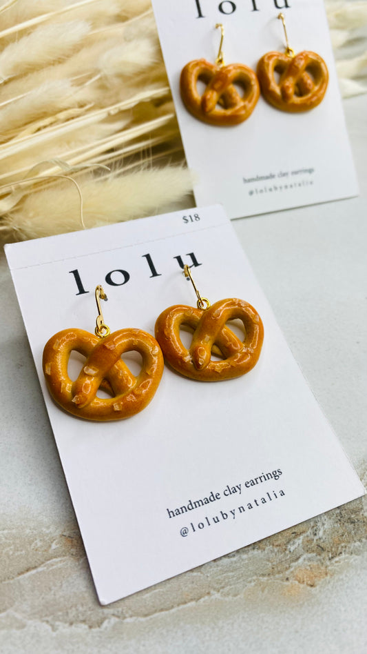 Pretzel Clay Earrings