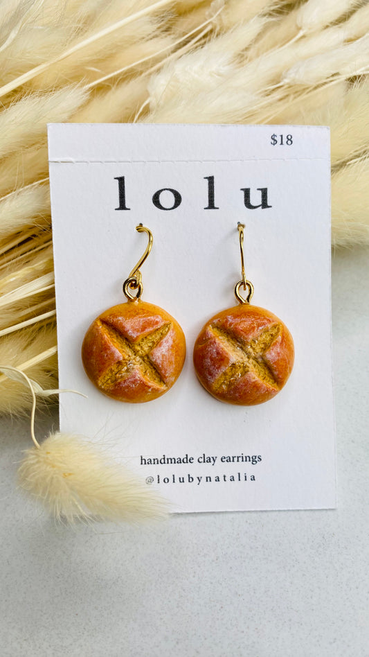 Sourdough Bread Clay Earrings