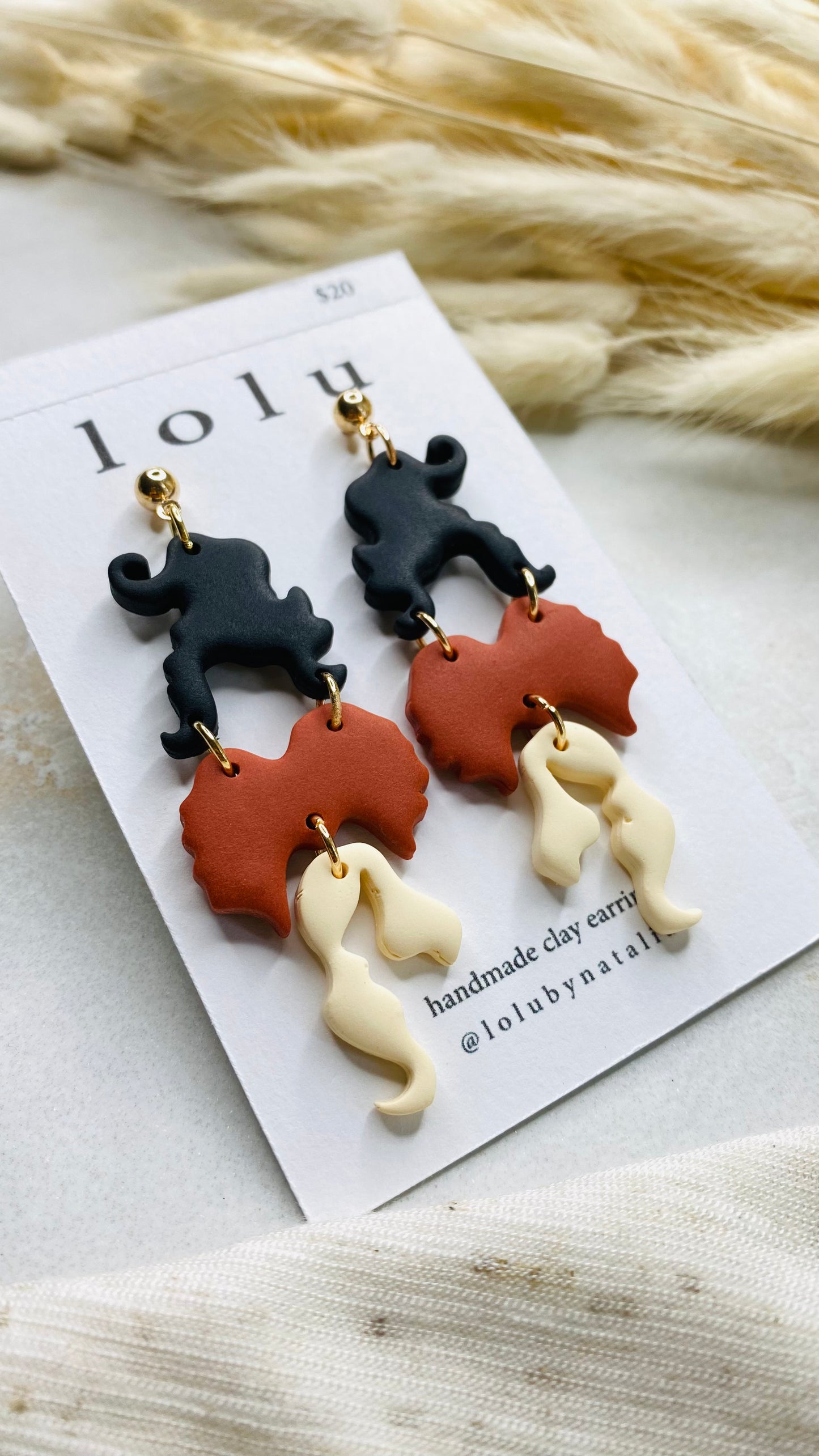 Witch Sisters Clay Earrings