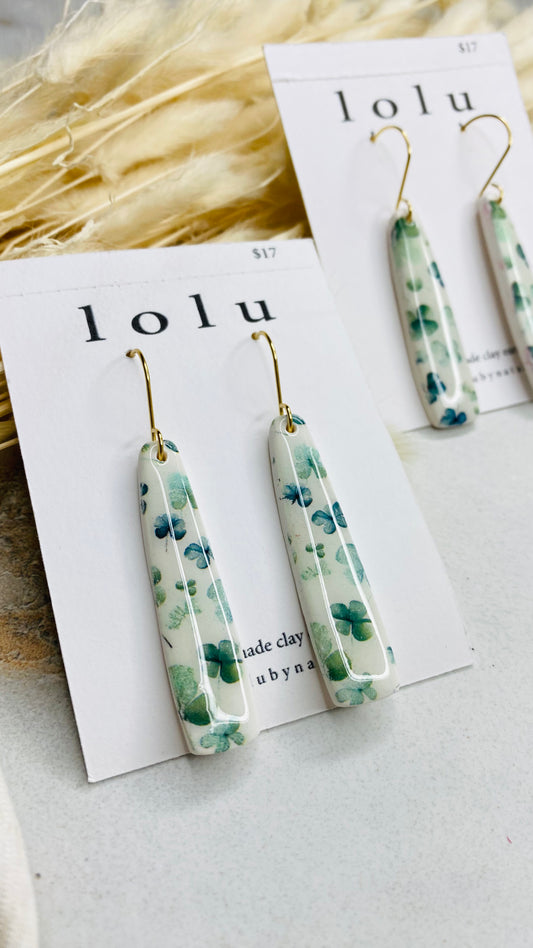 Watercolor Clover St. Patrick’s Day Clay Earrings